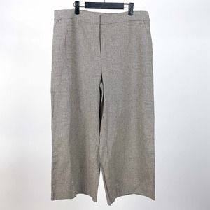 Loft Wide Leg High Rise Plaid Herringbone Dress Pants Casual Trousers used once